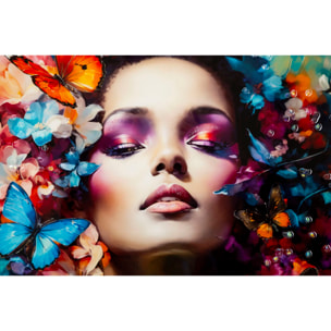 DIPINTO SU TELA LACCATO MARTY C/CORNICE -A- CM 62X4X92