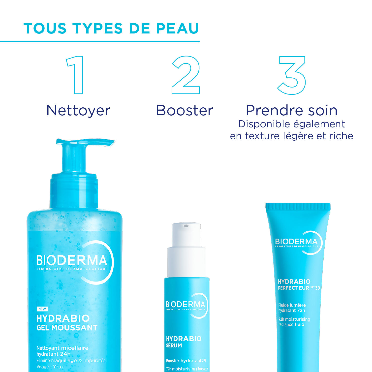 Hydrabio - Fluide lumière hydratant 72h - SPF30 40 ml