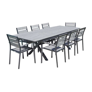 CAVALAIRANA - Ensemble table et chaises de jardin  - Gris Perle