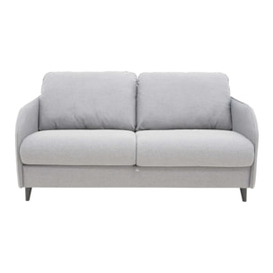 Cosmos - canapé 3 places convertible express couchage quotidien 140 cm matelas 11 cm en tissu - Gris