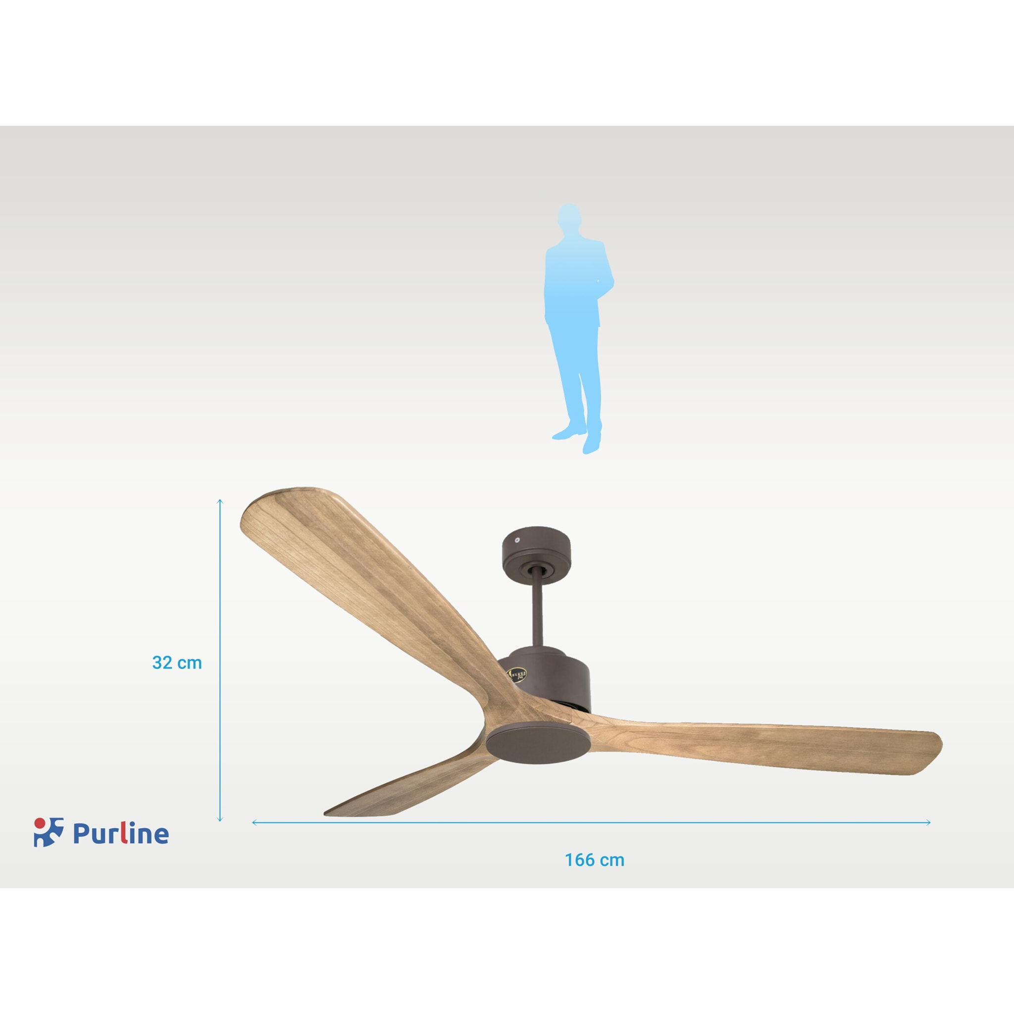 Ventilateur de plafond Réversible  Thermostat Wifi Moteur à courant continu Toits en pente Télécommande Hypersilence Mémoire Shopify Vendible (AUTOMATIQUE) 40   W Chocolat