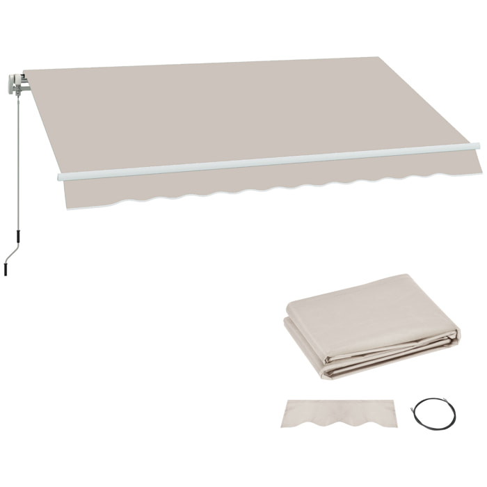 Techo de Repuesto para Toldo 2,8x2,5 m Toldo de Lona con Protección UV 50+ Impermeable Tela de Repuesto para Patio Terraza Jardín Crema