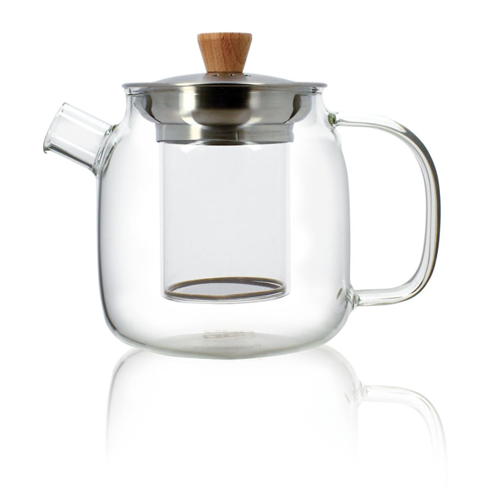 Théière en verre et inox 550ml OSCAR