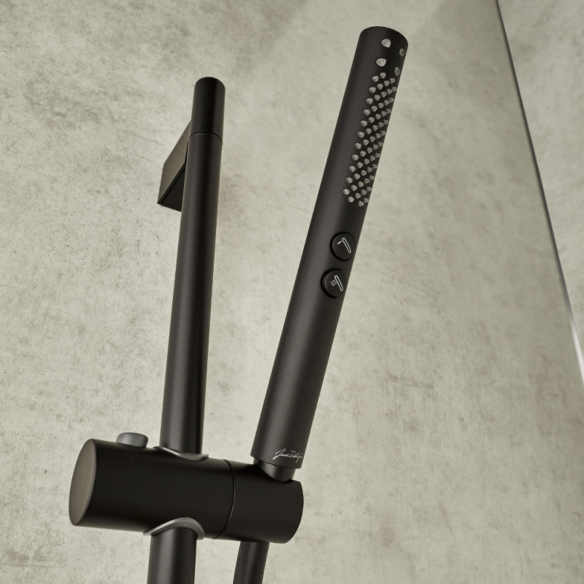 Pommeau de douche Shift+ rond 2 jets noir mat