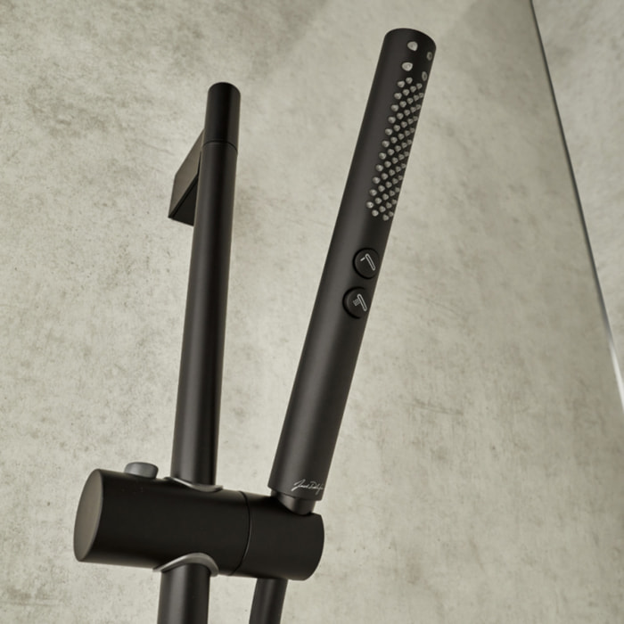 Pommeau de douche Shift+ rond 2 jets noir mat