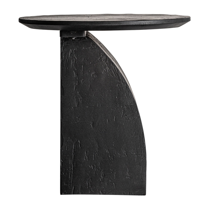 Mesa auxiliar de madera de mango en color negro de 45x45x46cm