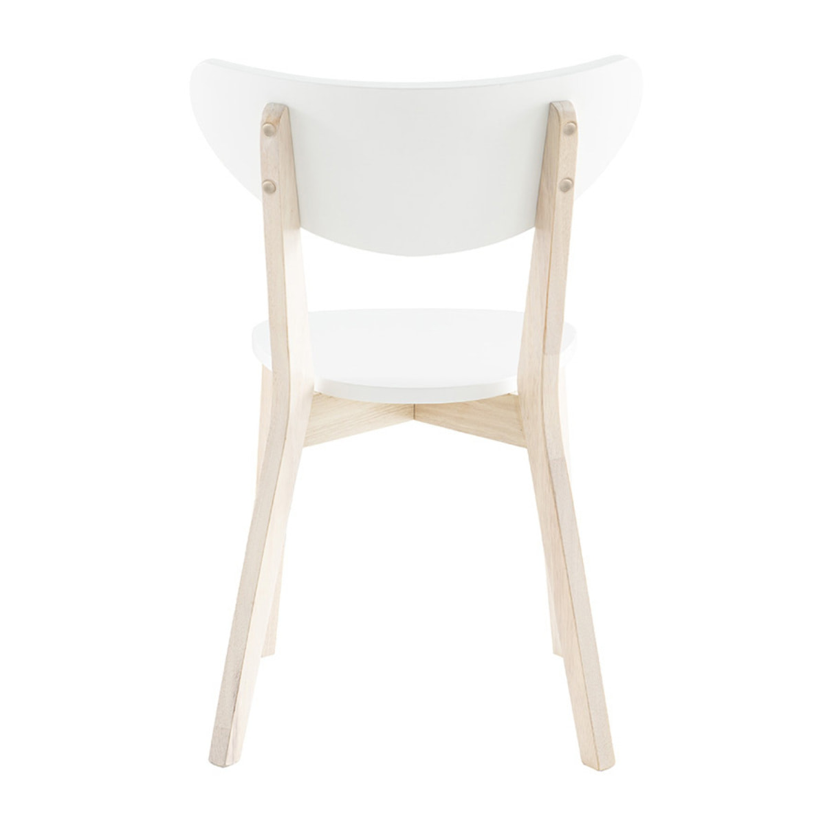 Chaises scandinaves blanc et bois clair (lot de 2) LEENA