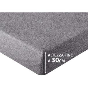 Lenzuolo Sotto Con Angoli In Jersey No Stiro In Tinta Unita Melange Colore Stone
