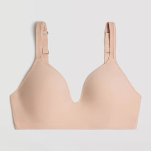 Reggiseno imbottito senza ferretto beige
