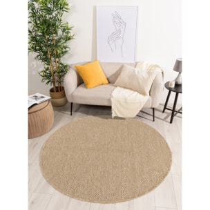 Nature - tapis aspect toile de jute naturel beige