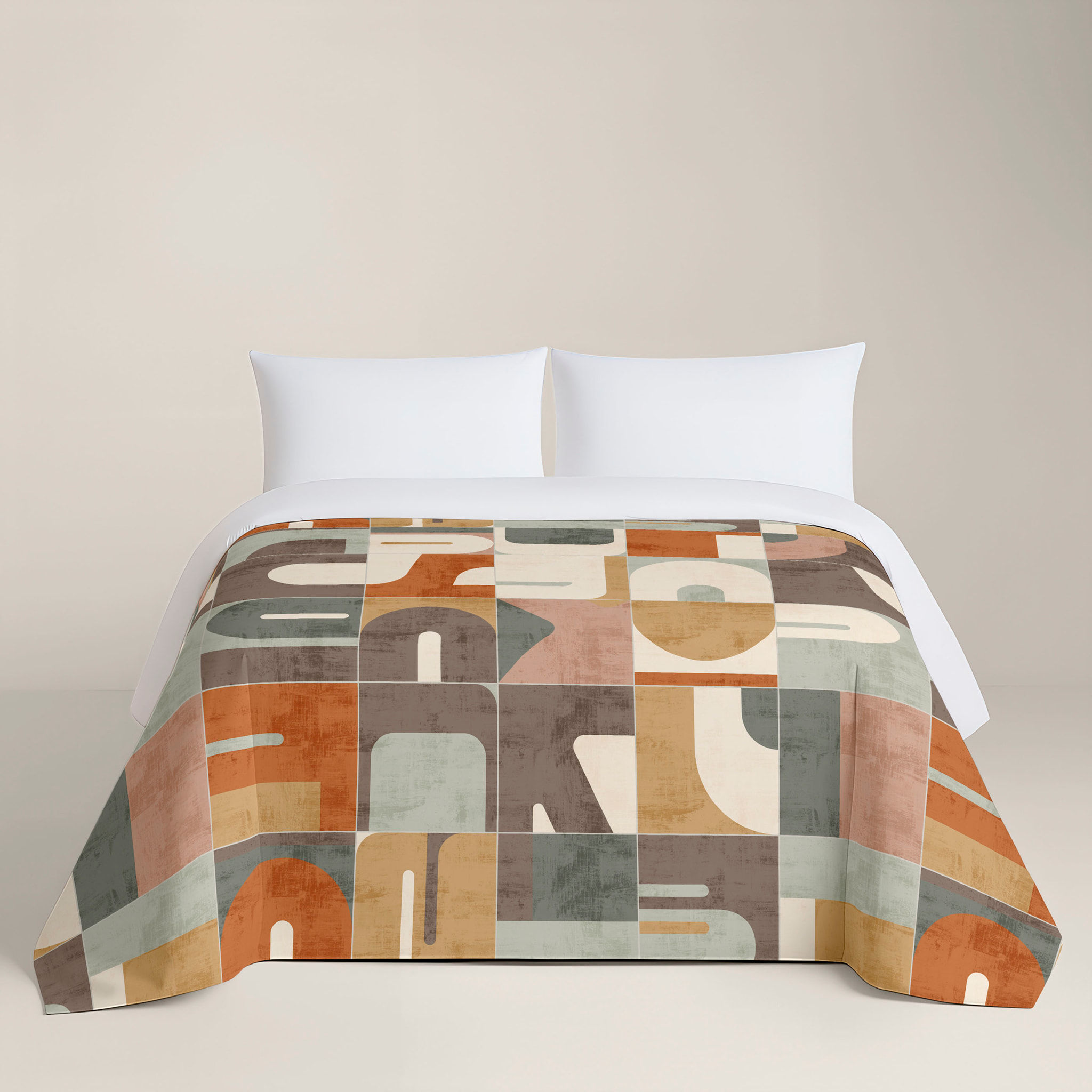 Naturals - Funda Nórdica Estampada 2/3 piezas - 100% Algodón - Puzzle