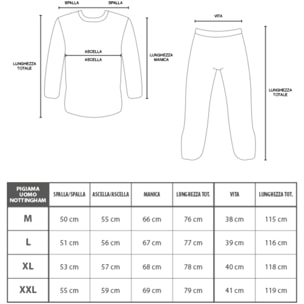 Pigiama Uomo NOTTINGHAM Serafino Cotone Mercerizzato Top Quality