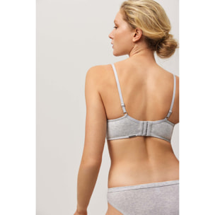 Reggiseno push-up in cotone e modal grigio chiaro, coppe B e C