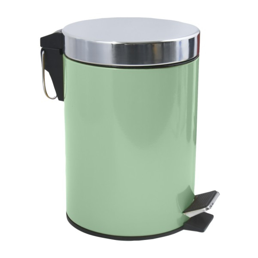 Poubelle à pédale Inox 3L Vert Basil MSV