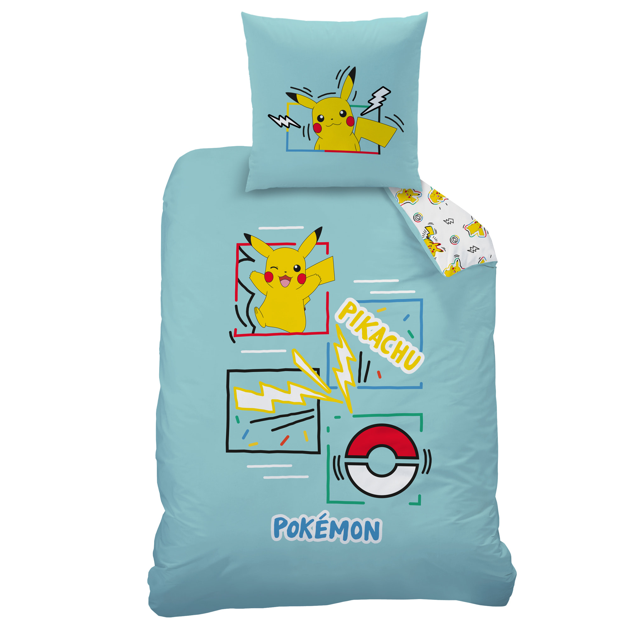 Parure de lit imprimée 100% coton, POKEMON ANIMATION