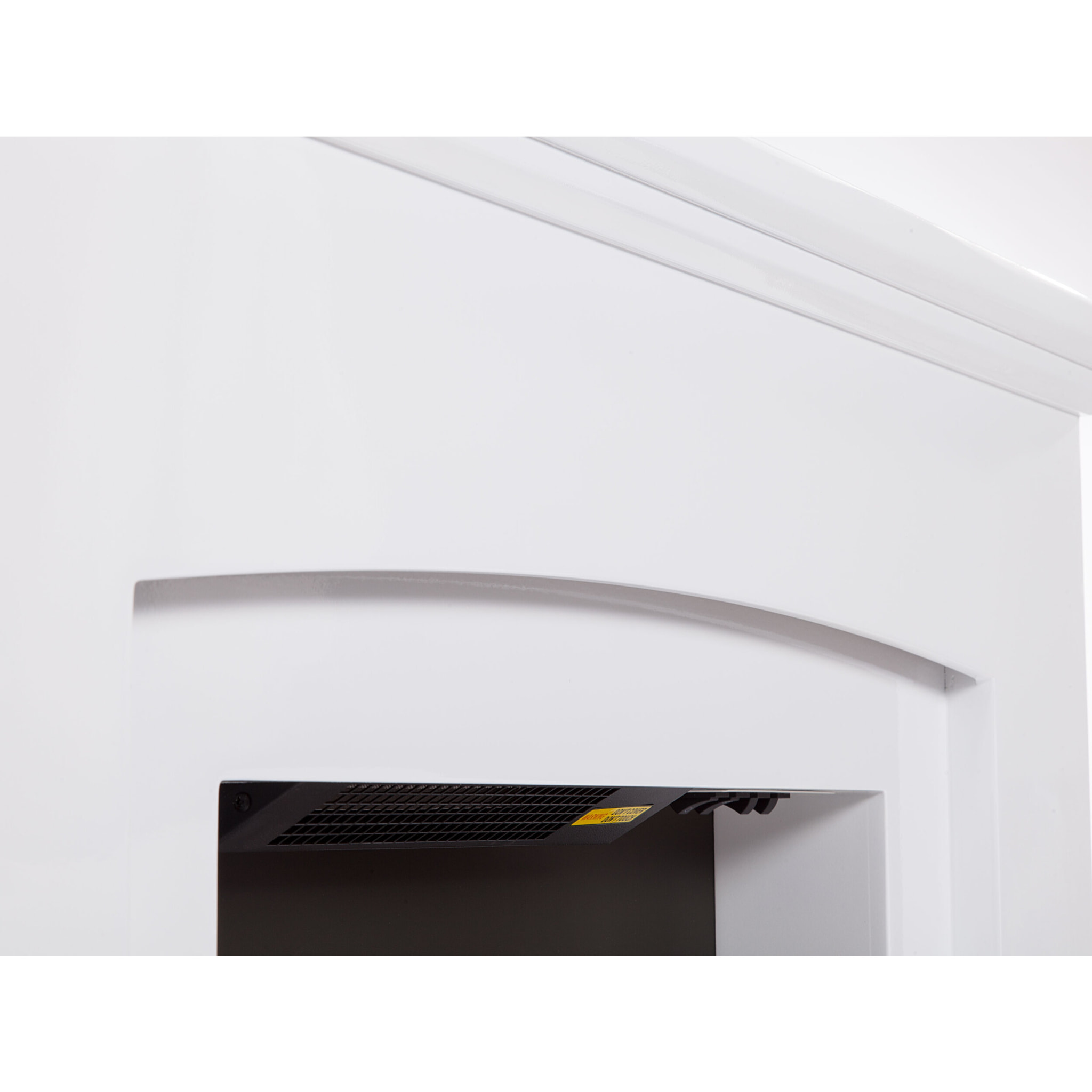 Cheminée électrique murale 2kW en acier laqué blanc