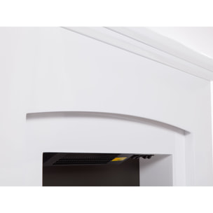Cheminée électrique murale 2kW en acier laqué blanc