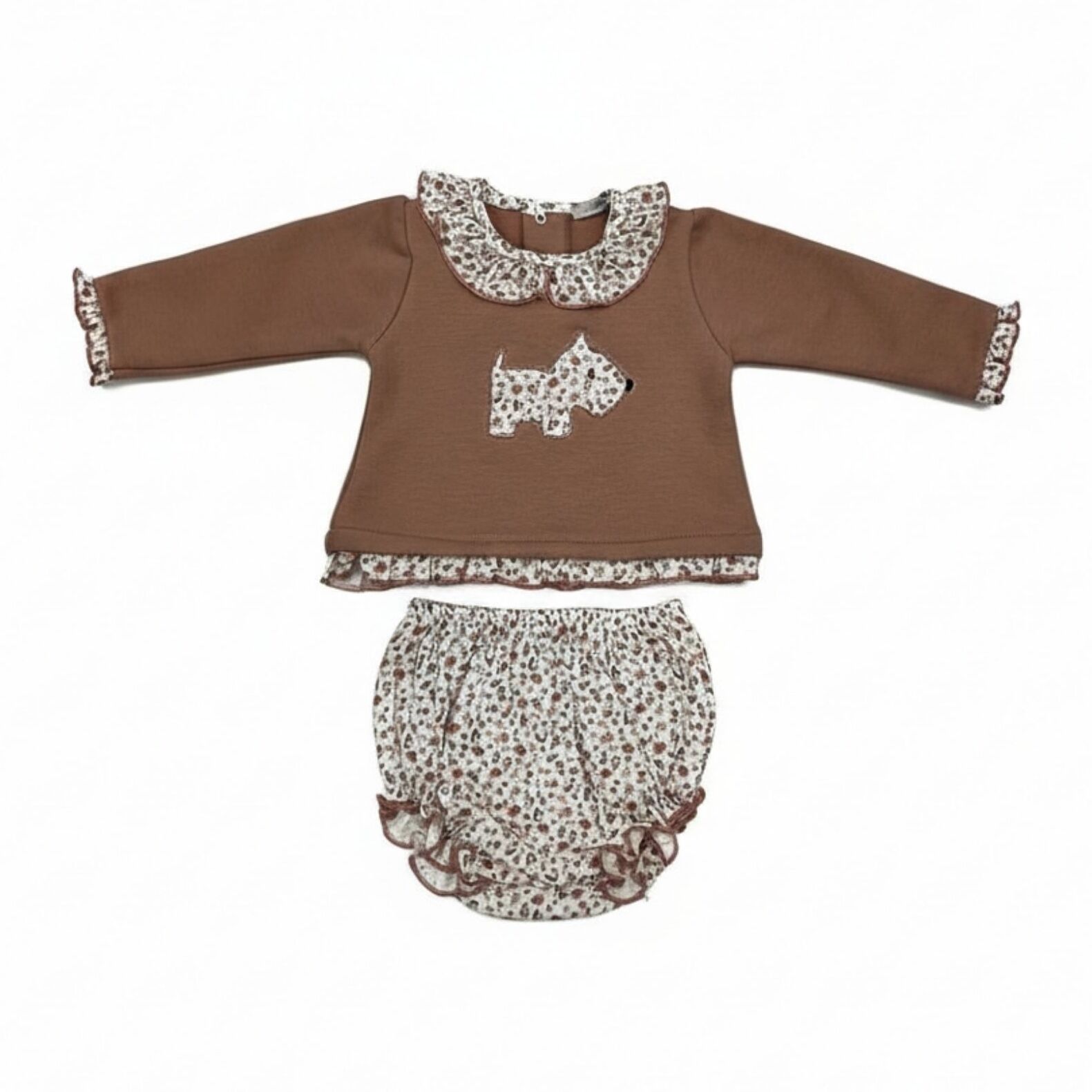 Conjunto Ranita Niña Felpa Floresta