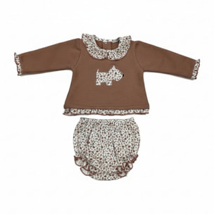 Conjunto Ranita Niña Felpa Floresta