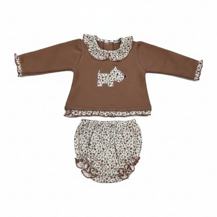 Conjunto Ranita Niña Felpa Floresta