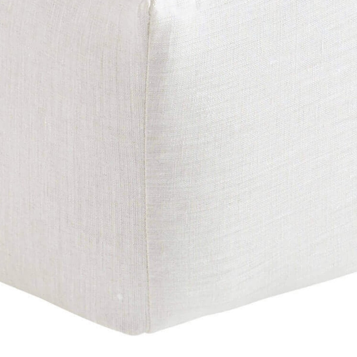 Drap housse uni en pur lin, Made in France, MAINE , Blanc