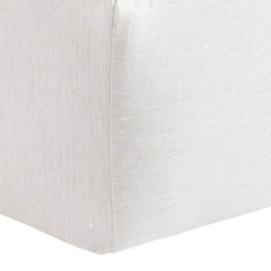 Drap housse uni en pur lin, Made in France, MAINE , Blanc