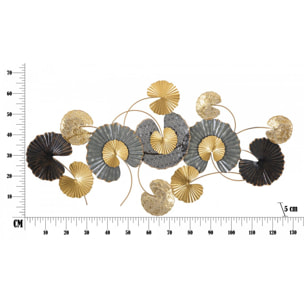 Decorazione da parete, Ferro, Con fantasia floreale, Misure: 131 x 5 x 66 cm