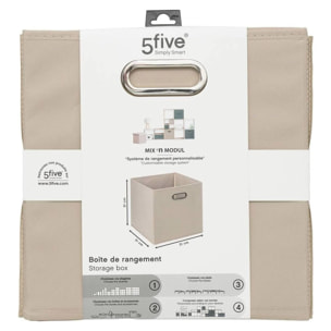 Caja de almacenamiento de 31 x 31 cm, lino