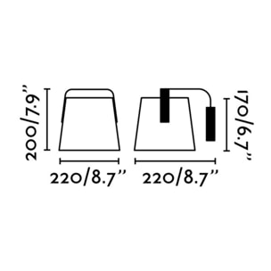 STOOD Lampe applique noire et bois