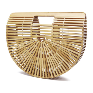 Borsa a mano Zola in legno di bambù.