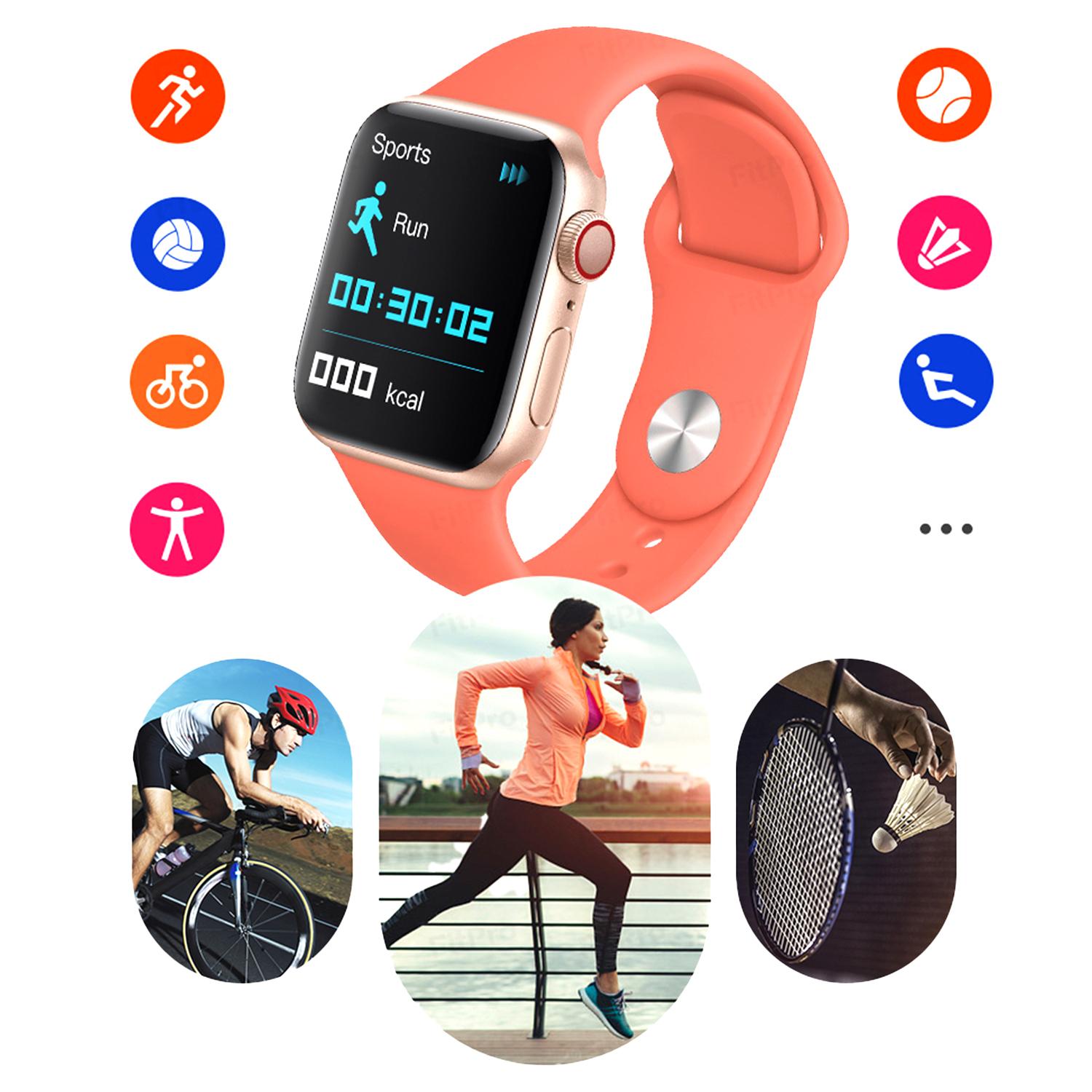 Smartwatch T900 Pro 7 con corona multifunción, monitor cardiaco y de tensión. Varios modos deportivos, notificaciones de apps.