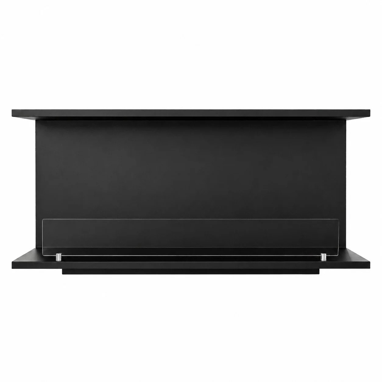 Giove 120 - Camino a Bioetanolo da Incasso Trifacciale 120x50x30 cm con Bruciatore 3lt in Acciaio