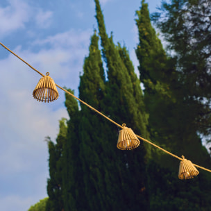 Guirlande solaire NATURA HYBRID 20 ampoules 13M