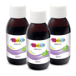 PEDIAKID - Complément Alimentaire Naturel Pediakid Sommeil - Formule Exclusive au Sirop d'Agave - Améliore la Qualité du Sommeil - Favorise l'Endormissement - Lot de 3 sirops 125ml