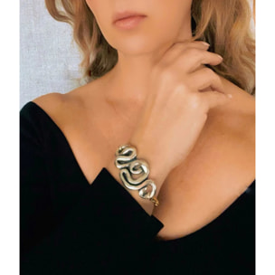 Pulsera Enredo en dorado y cadena