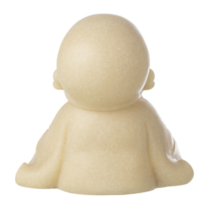 J-Line Moine Zen décoratif - polyrésine - jaune - small