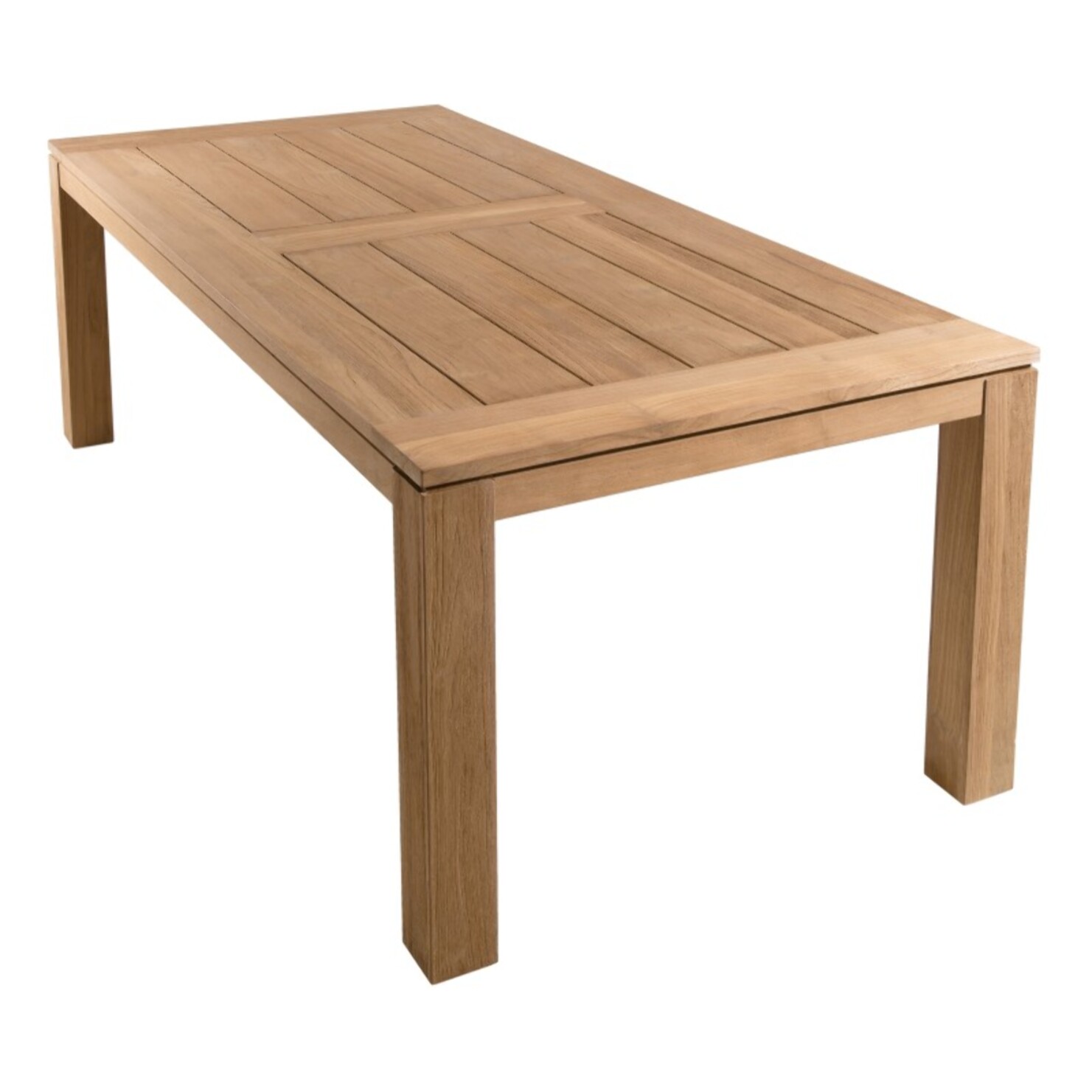 KIM - Table de jardin 6/8 personnes - DENVER 220 x 100 cm en bois Teck