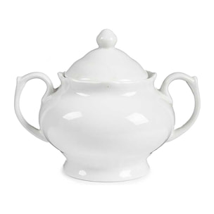 ZUCCHERIERA CON MANICO E COPERCHIO BIANCO 350 ML