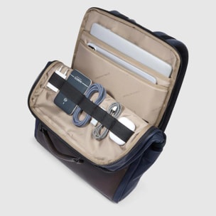 Piquadro Zaino da bici porta pc e porta iPad® con cavo antifurto, agganci per lucchetto e luce portatile