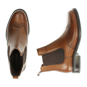 Botas Chelsea de piel coñac
