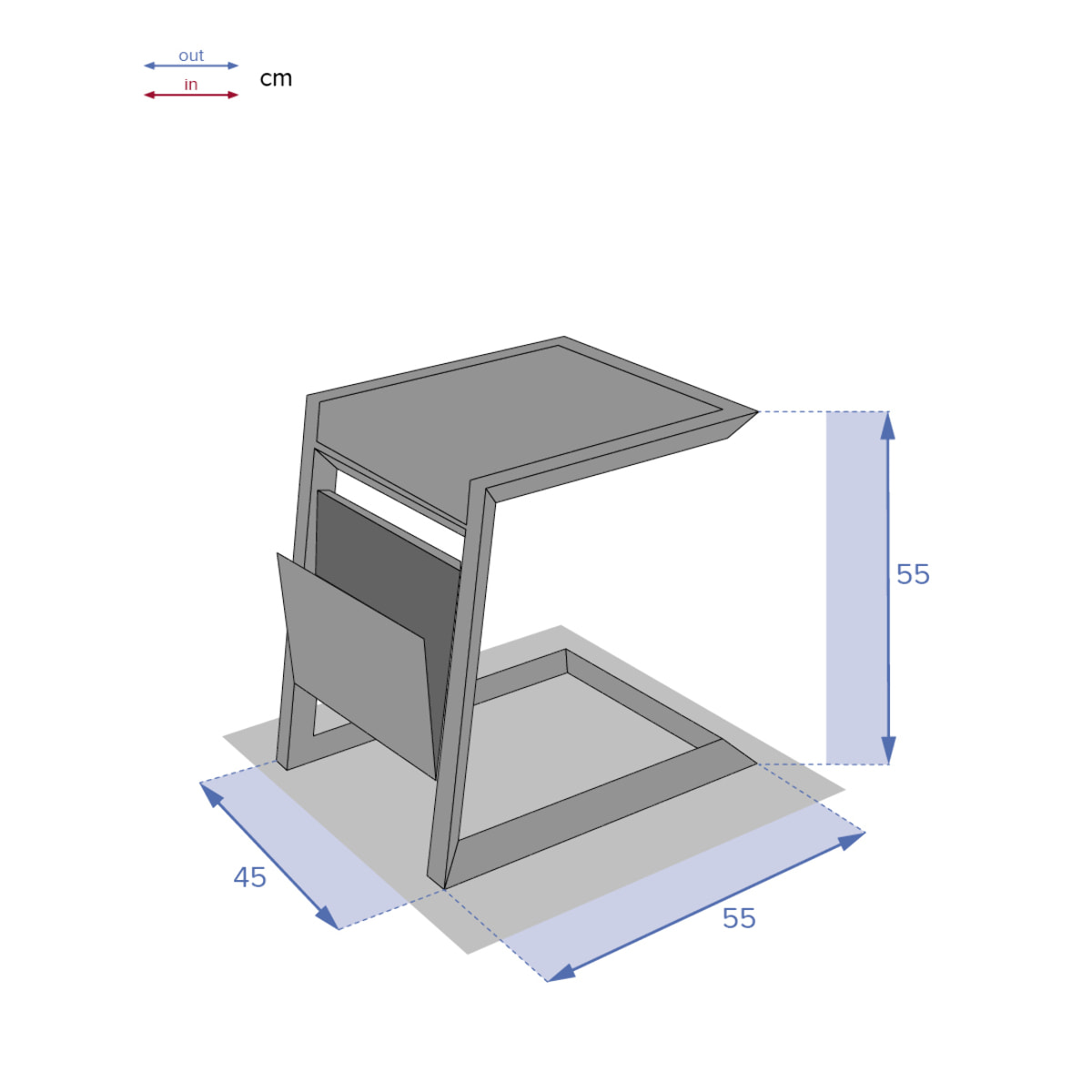 Table d'appoint Allure en aluminium époxy