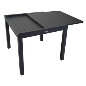 Tavolo allungabile Sullivan Vacchetti in alluminio antracite cm90/180x90h73