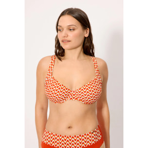 Top bikini contenitivo Arancio