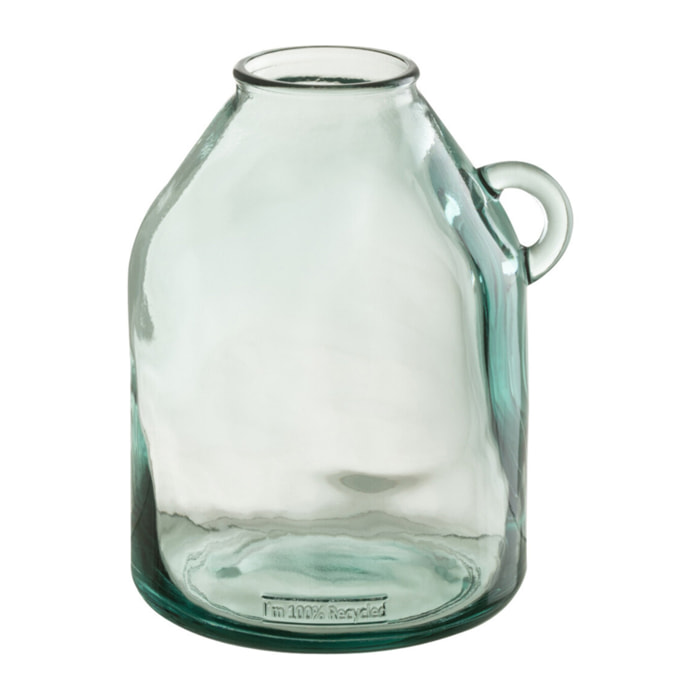 J-Line vase Anse Cylindre - verre - transparent - small - Ø 18 cm