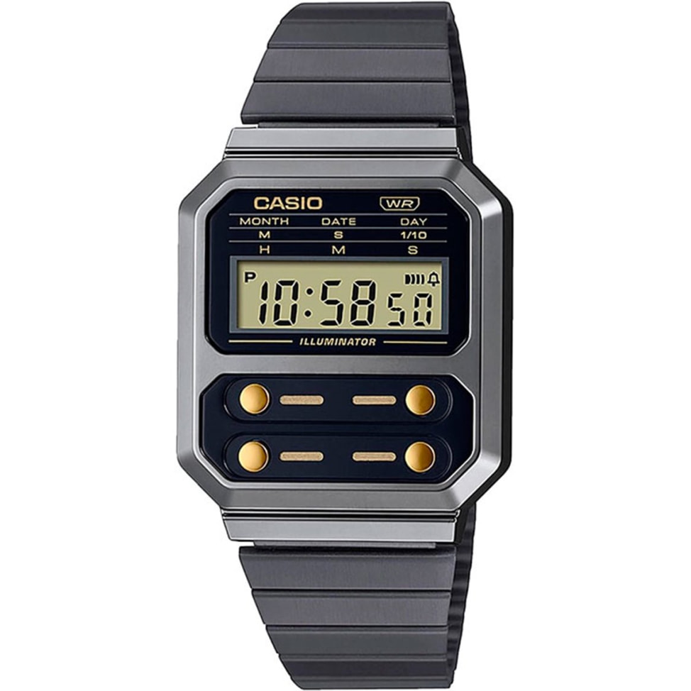 Reloj Casio A100WEGG-1A2E Unisex Digital Cuarzo con Correa de Acero