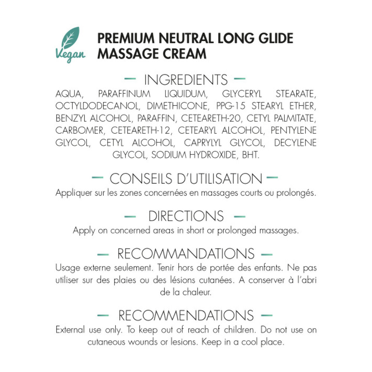 MEDICAFARM - Crème de massage premium longue glisse neutre - Qualité Professionnelle - Texture Fluide & Onctueuse - Respecte le PH Cutané - Sans Allergène ni Parfum - Marque Française - Flacon 1L