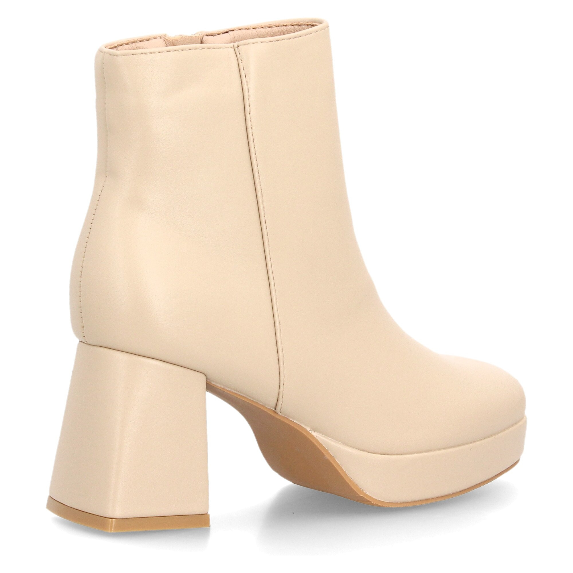 Botines plataforma con tacón ancho para mujer