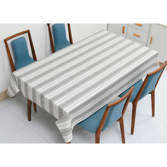 Tovaglia Antimacchia Idrorepellente Rotolo Tagliabile PVC Maniva Riga Grigio D3