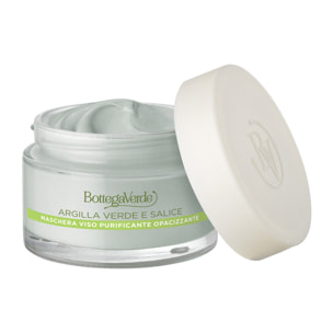 Argille di bellezza - Mascarilla facial purificadora opacificante (50 ml) - Arcilla verde de Sicilia y extracto de Sauce - pieles grasas o con impurezas