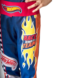 Costume Carnevale Travestimento Tuta Pilota Hot Wheels Bambino